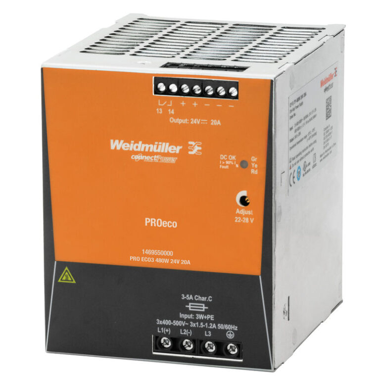 1469550000 Fonte PRO ECO3 480W 24V 20A Weidmuller 1469550000 Fonte PRO ECO3 480W 24V 20A Weidmuller