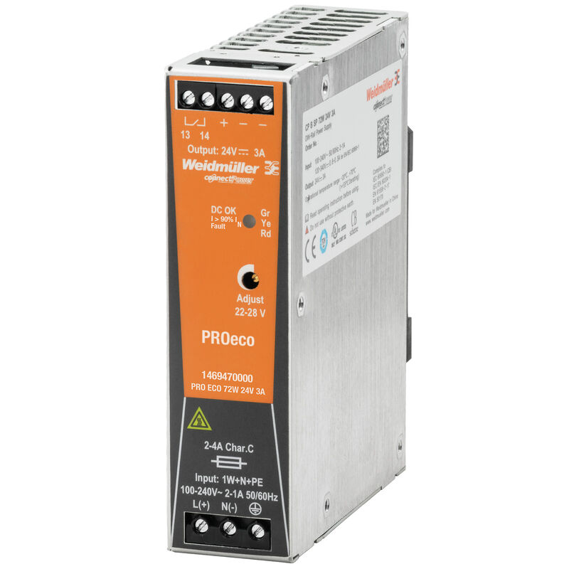 1469570000 Fonte PRO ECO 72W 12V 6A Weidmuller