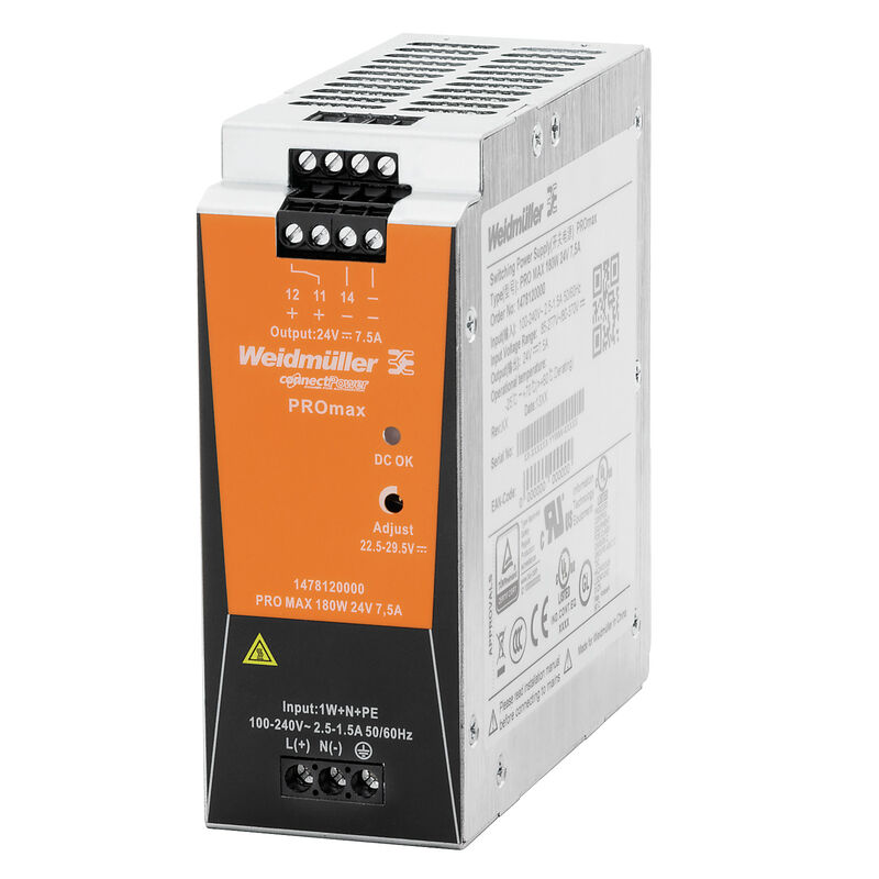 1478120000 Fonte PRO MAX 180W 24V 7 5A Weidmuller