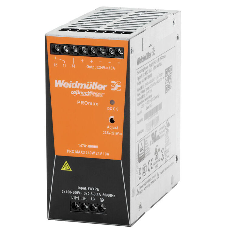 1478180000 Fonte PRO MAX3 240W 24V 10A Weidmuller 1478180000 Fonte PRO MAX3 240W 24V 10A Weidmuller
