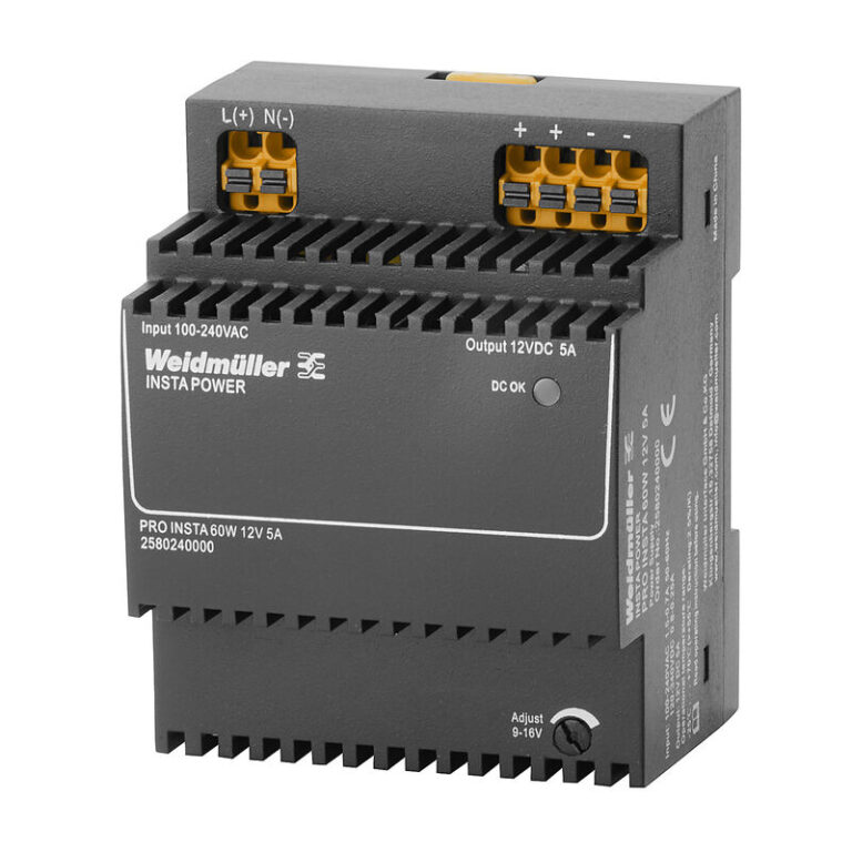 2580240000 Fonte PRO INSTA 60W 12V 5A Weidmuller 2580240000 Fonte PRO INSTA 60W 12V 5A Weidmuller
