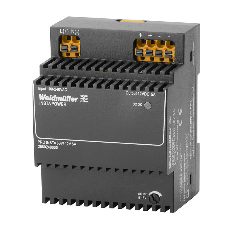 2580240000 Fonte PRO INSTA 60W 12V 5A Weidmuller