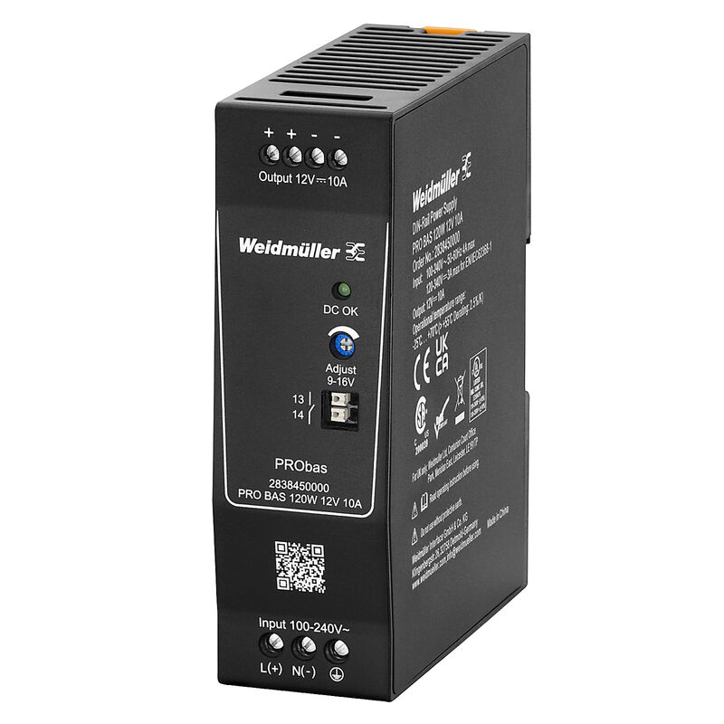 2838450000 Fonte PRO BAS 120W 12V 10A Weidmuller
