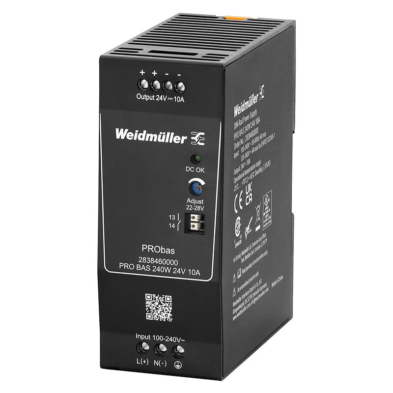 2838460000 Fonte PRO BAS 240W 24V 10A Weidmuller