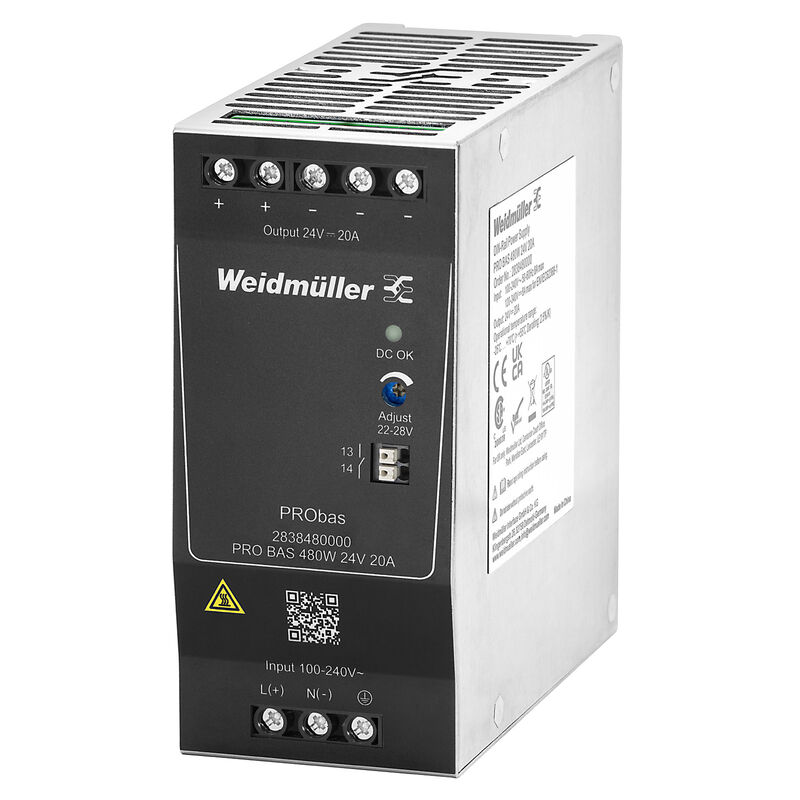 2838480000 Fonte PRO BAS 480W 24V 20A Weidmuller